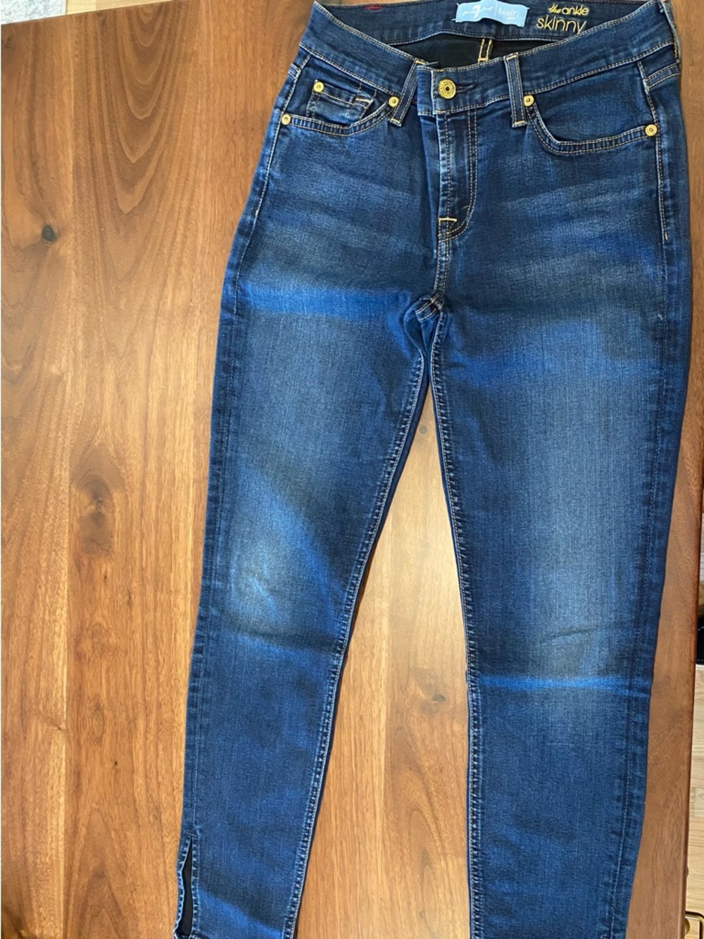 7 For All Mankind Dark Blue Skinny Jeans